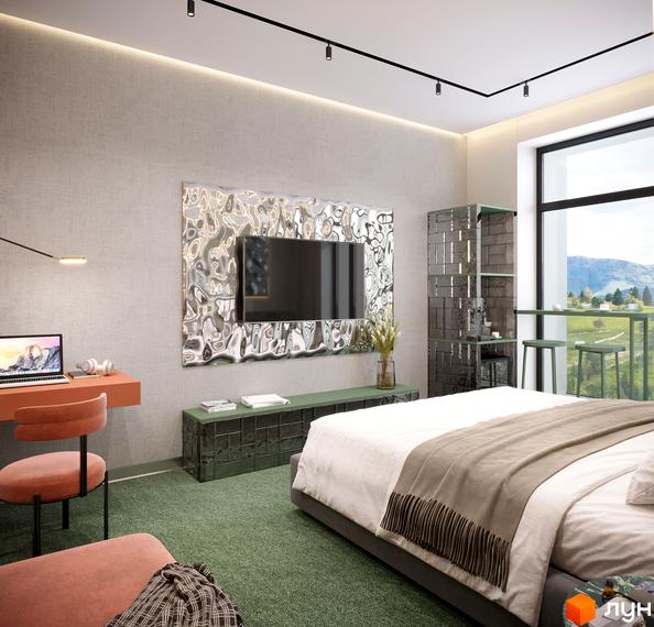 Інтер'єр апартаментів KARDAMON LIFESTYLE RESORT & SPA з сучасним дизайном, виглядом на природу та зручними меблями.