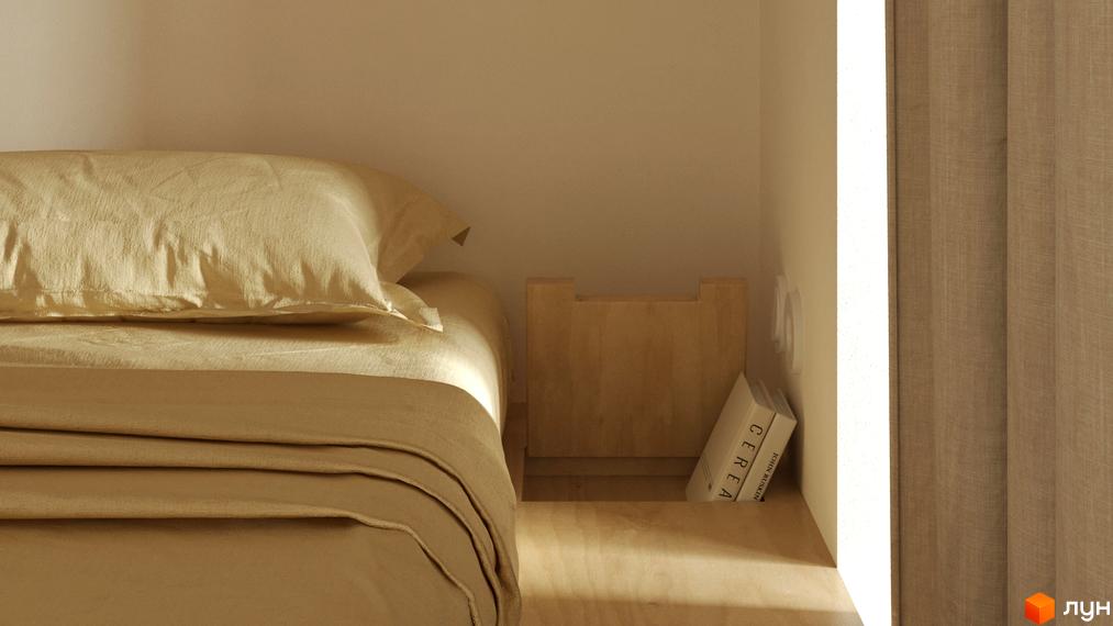 Добре облаштована спальня зі світлою постіллю та приліжковою тумбою в новобудові З.40.