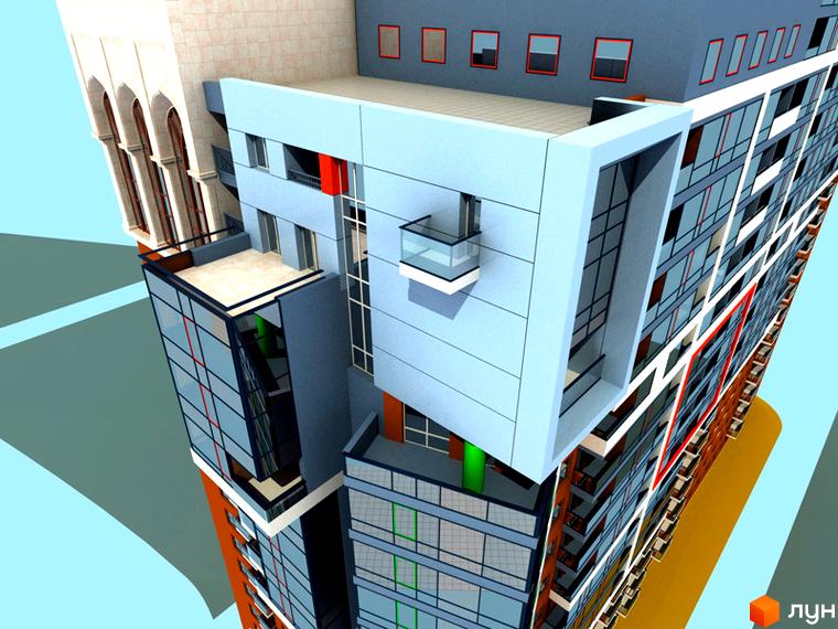 Житловий комплекс Баку - сучасна архітектура з скляними фасадами та балконами. Детальний вигляд новобудови з різних ракурсів.