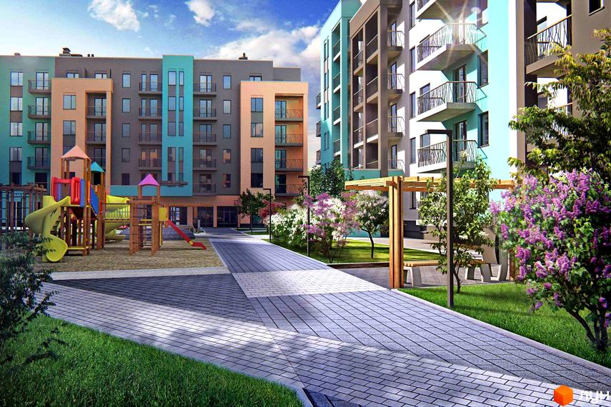 Європейка - житловий комплекс з яскравими фасадами та дитячим майданчиком. На території новобудови є зелені зони та місця для відпочинку.