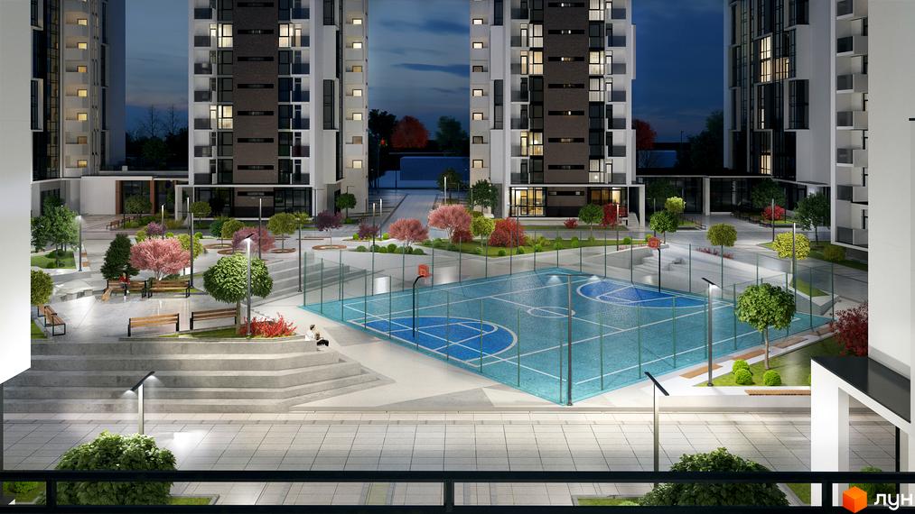 Житловий район Manhattan: сучасний житловий комплекс з баскетбольним майданчиком та зонами відпочинку. Відкрийте для себе комфортне життя у новобудові.