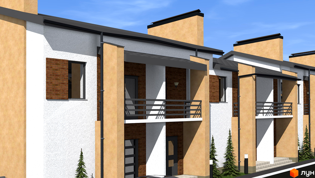 Зовнішній вигляд таунхаусів 