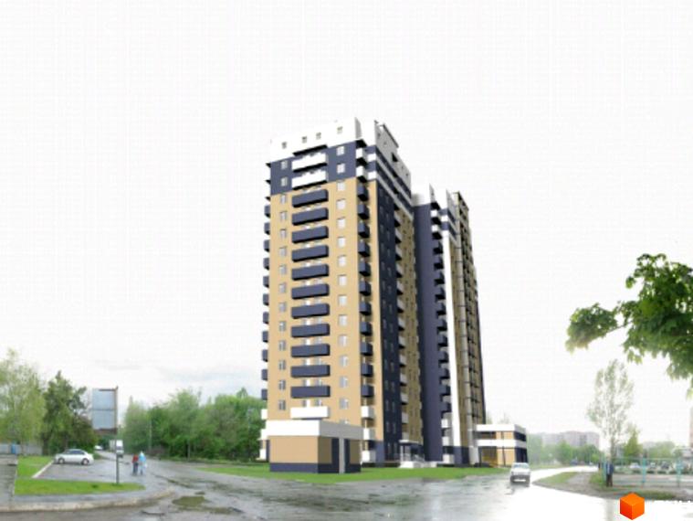 Житловий комплекс Будинок на Зерновій з висотними будівлями та прибудинковою територією, озелененням і парковкою.