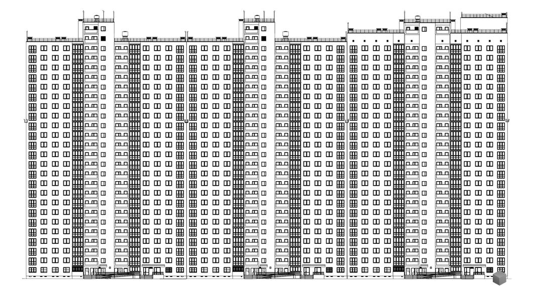 Фасад житлового комплексу Еврика, багатоповерховий будинок з численними вікнами та балконами. Архітектурний вигляд новобудови.