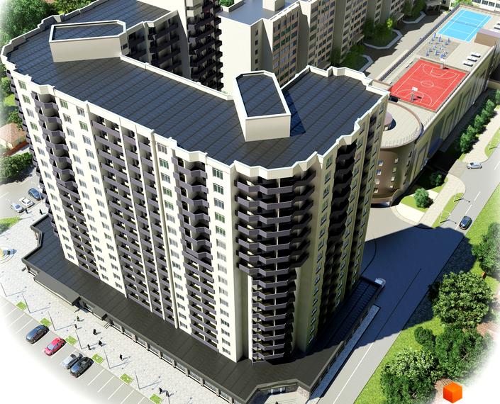 Житловий комплекс Надія - сучасна новобудова з багатоповерховими будинками та балконами. Територія навколо комплексу облаштована паркінгом та зеленими зонами.