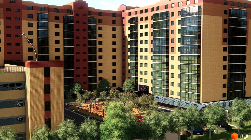 Житловий комплекс Turkish City - це багатоповерхові будинки з цегляним фасадом та скляними балконами. Територія комплексу озеленена деревами, є дитячий майданчик та паркінг.