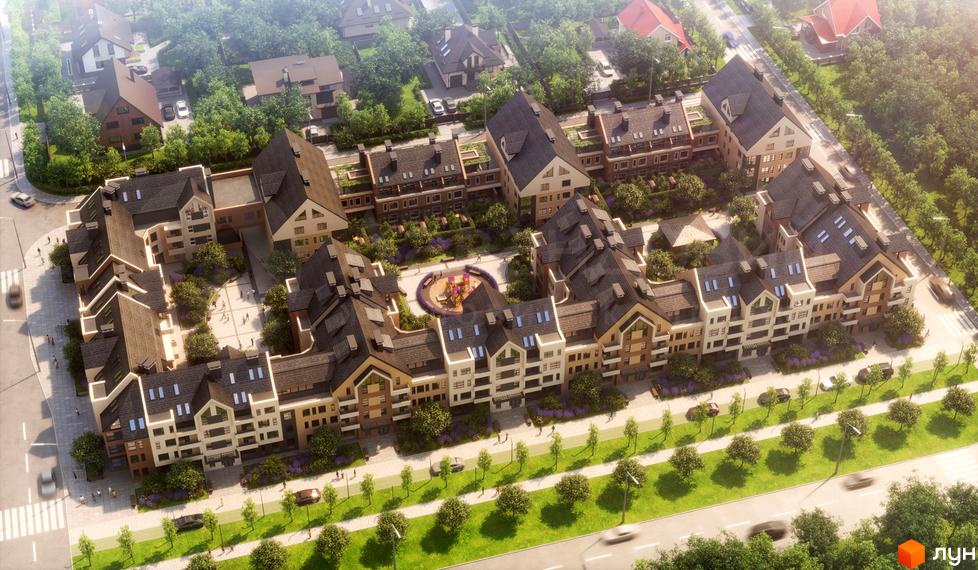 Вид зверху на таунхауси