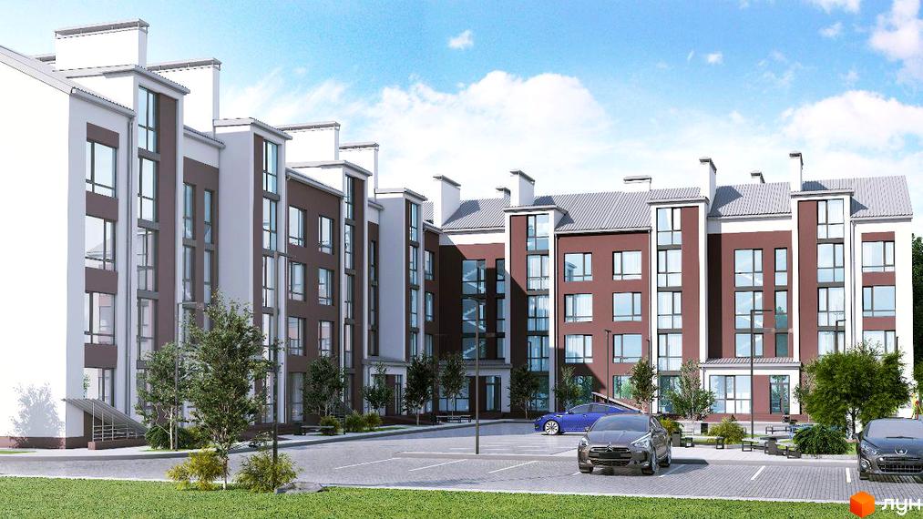 Житловий комплекс Парковий квартал - це сучасна новобудова з великою кількістю вікон та парковкою. Територія навколо будинку упорядкована зеленими насадженнями та місцями для відпочинку.