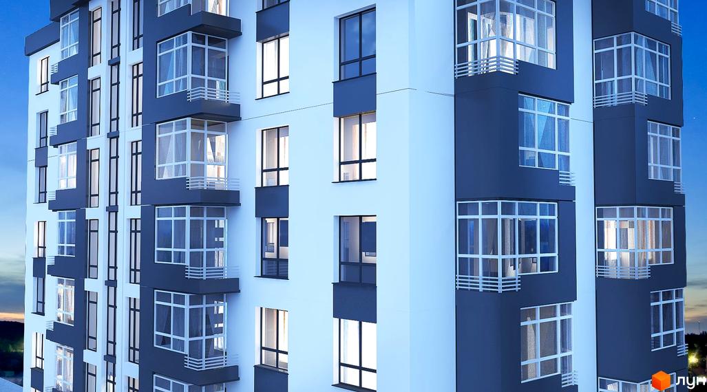 Будівельний проєкт Перлина Парку – це сучасна новобудова з панорамними вікнами та балконами, що виходить на зелену зону.