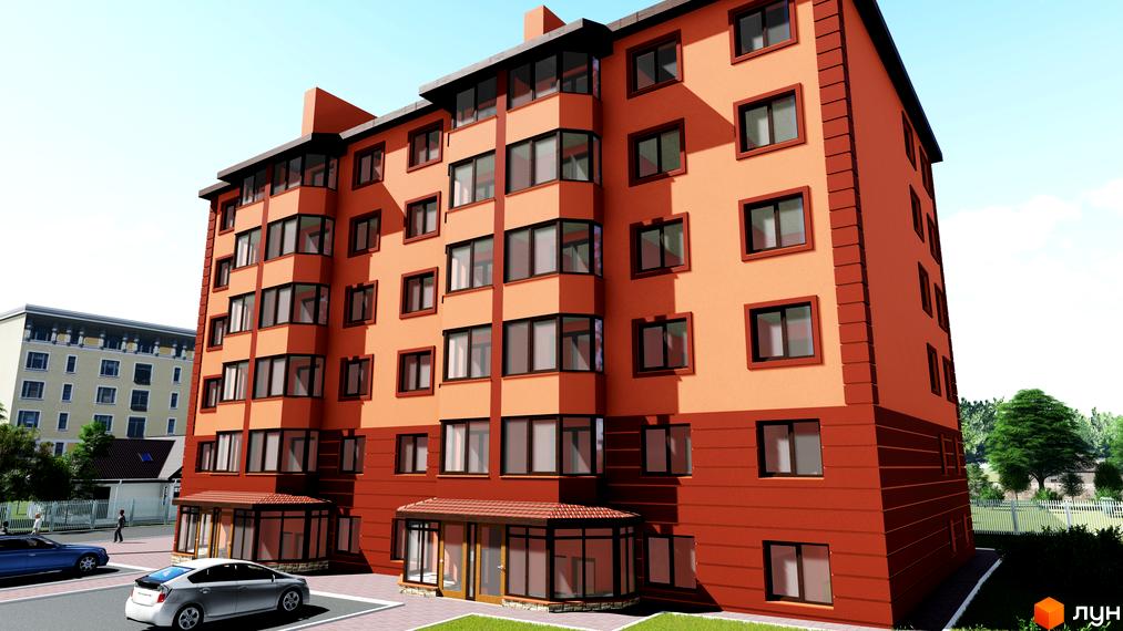 Фасад будинку житлового комплексу 