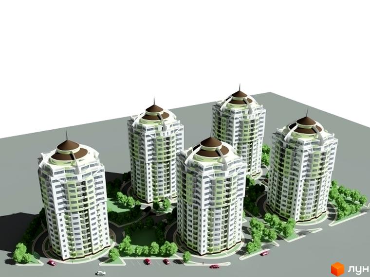 Житловий комплекс Одиссей СМУ-11 складається з чотирьох будинків з округлими дахами. Прибудинкова територія озеленена деревами та газонами.