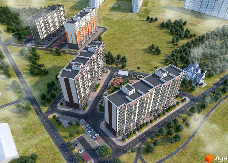 Житловий комплекс Масани Лісовий - це сучасна новобудова з великою прибудинковою територією, що включає зелені зони та дитячі майданчики.