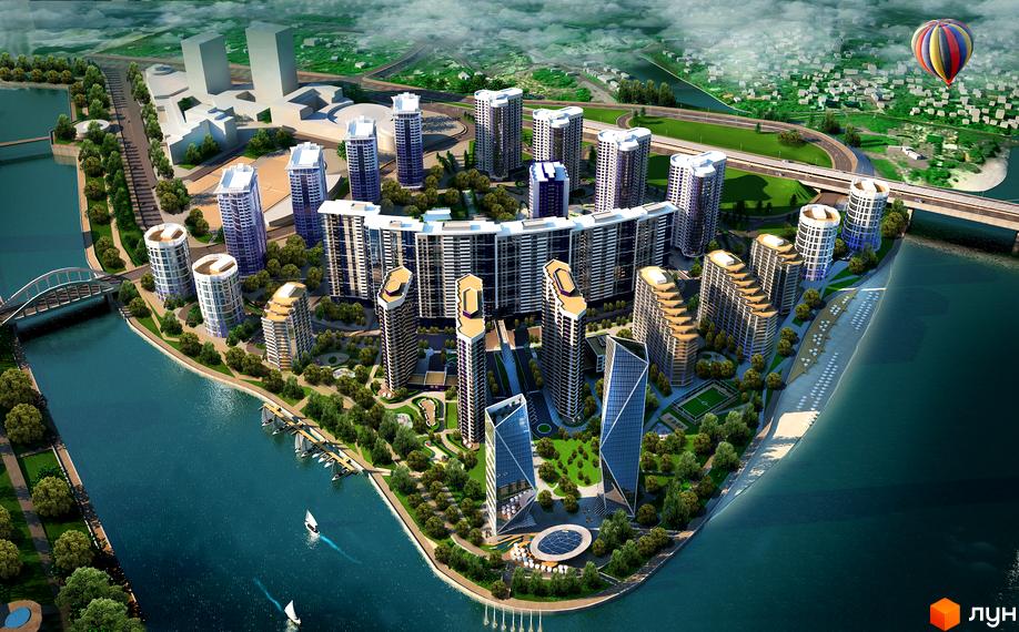 Житловий комплекс Зарічний – це сучасний проєкт з висотними будинками, розташований на березі річки. Територія комплексу озеленена, з прогулянковими зонами та місцями для відпочинку.