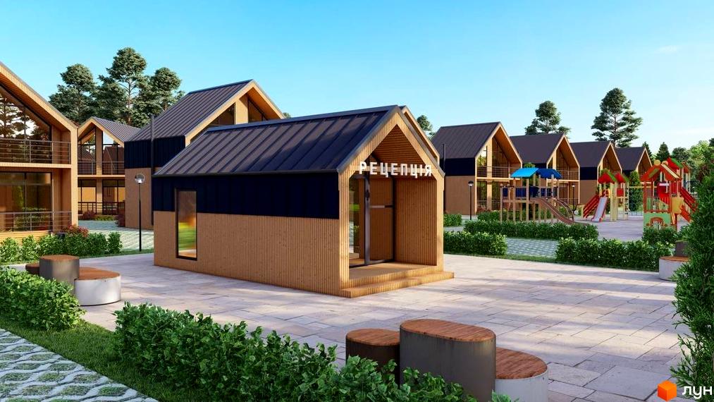 Будинки Котеджного містечка Phoenix Relax Park мають двосхилі дахи та дерев'яні фасади. На території розташовані дитячі майданчики та зони відпочинку.