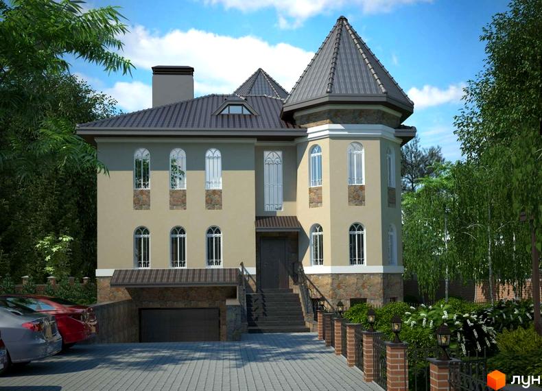 Клубний будинок „Софія“ з цегляним фасадом, великими вікнами та прибудинковою територією з парковкою та огорожею.