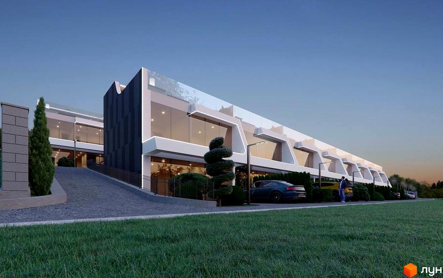 Таунхауси Montreux – це сучасна житлова забудова з панорамними вікнами та скляними балконами. Прибудинкова територія облаштована парковкою та зеленими насадженнями.