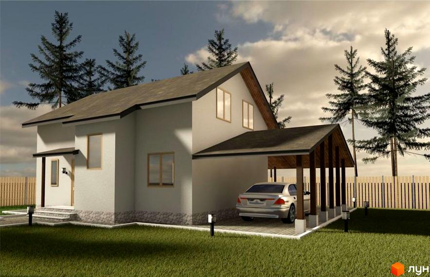 Котеджне містечко КМ HAUSPLUSLAND Колонщина. Двоповерховий будинок з навісом для авто та доглянутою прибудинковою територією.