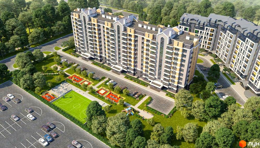 Житловий комплекс Barbara - це сучасна багатоповерхова будівля з балконами та паркінгом. Територія навколо комплексу облаштована дитячими майданчиками та спортивними зонами.