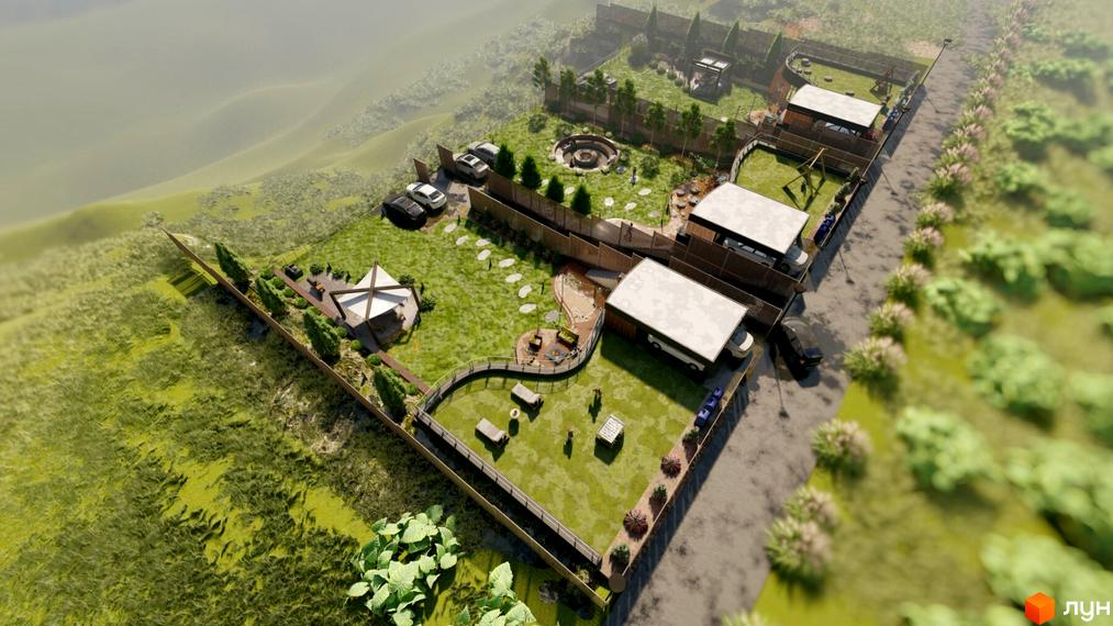 Котеджне містечко KRAIEVYD. Сучасний житловий комплекс з доглянутою прибудинковою територією, зонами відпочинку та паркуванням.