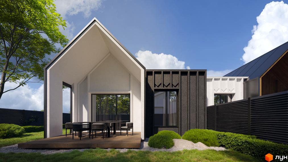 Котеджне містечко КМ SOHO з терасою, садом та парканом. Сучасна архітектура новобудови.