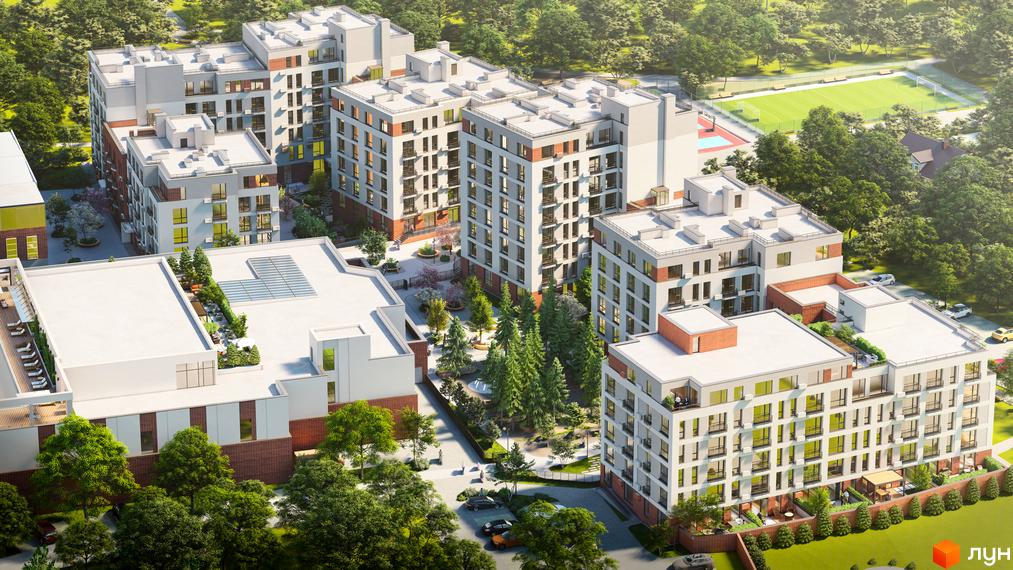 Житловий комплекс РЕМ – це сучасна архітектура з великою кількістю зелені та зон відпочинку. На території комплексу розташовані дитячі майданчики та зони для спорту.