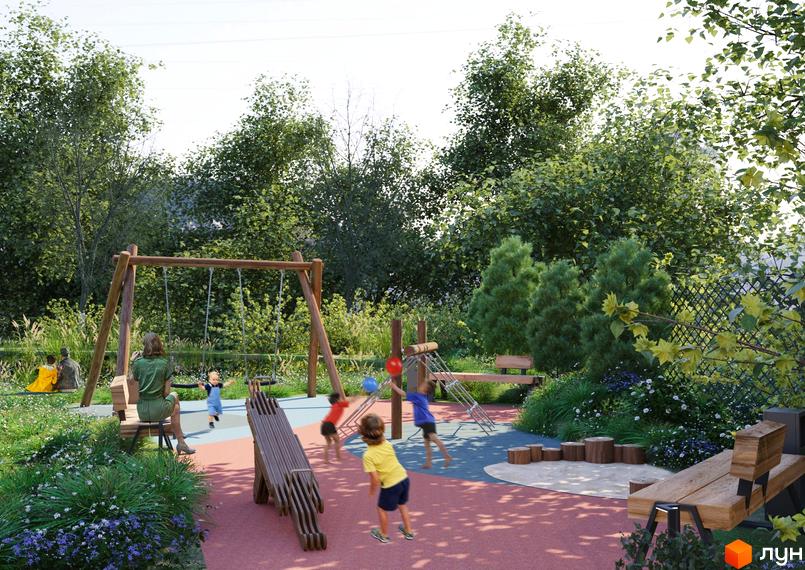 Дитячий майданчик біля клубного будинку 