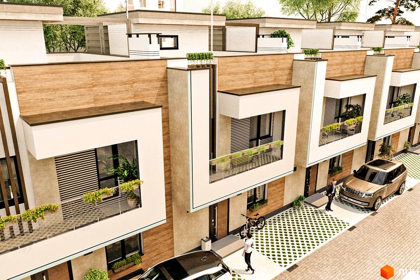 Таунхауси Lisopark – це комплекс з індивідуальними терасами та паркомісцями. Зовнішній вигляд будинків поєднує дерев'яні панелі та світлу штукатурку, а прибудинкова територія облаштована зеленими зонами.