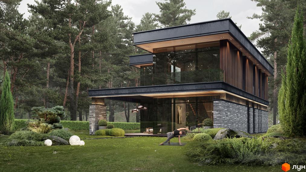 Котеджне містечко SHEPIT VILLAS з панорамними вікнами та дерев'яним оздобленням, розташоване серед соснового лісу з доглянутим ландшафтом та зоною для йоги.