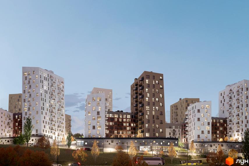 Житловий комплекс Viking Hills - це сучасна новобудова з різнорівневими будинками та упорядкованою прибудинковою територією.