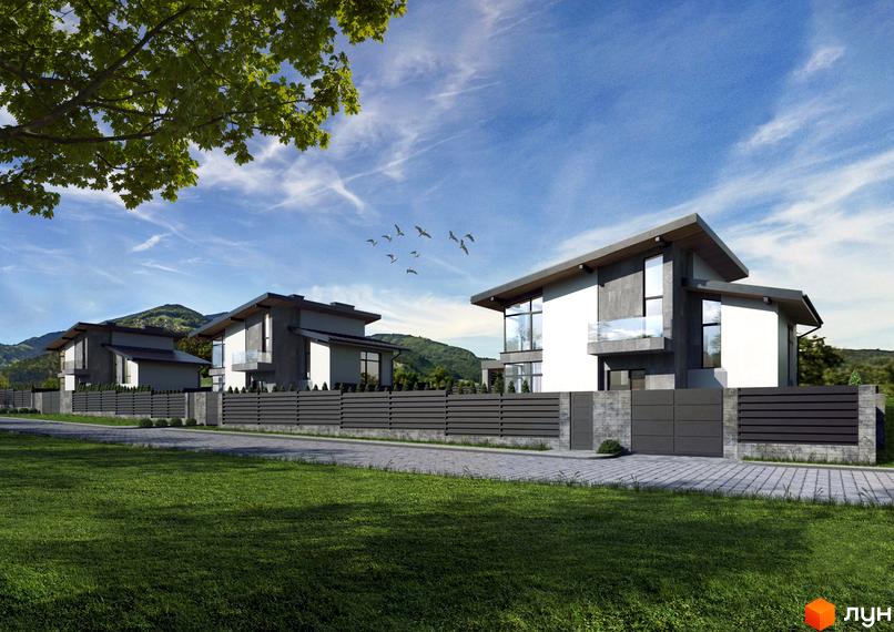 Котеджне містечко КМ Буковий Гай 2. Сучасні будинки з панорамними вікнами та доглянутою прибудинковою територією.