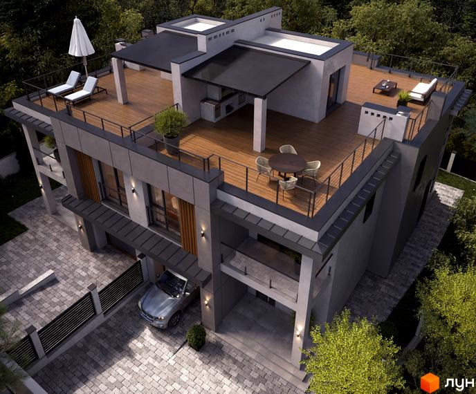 Vysoka Duplex - двоповерховий будинок з терасою та зоною барбекю, паркуванням та зеленими насадженнями. Сучасна архітектура та комфортне планування.