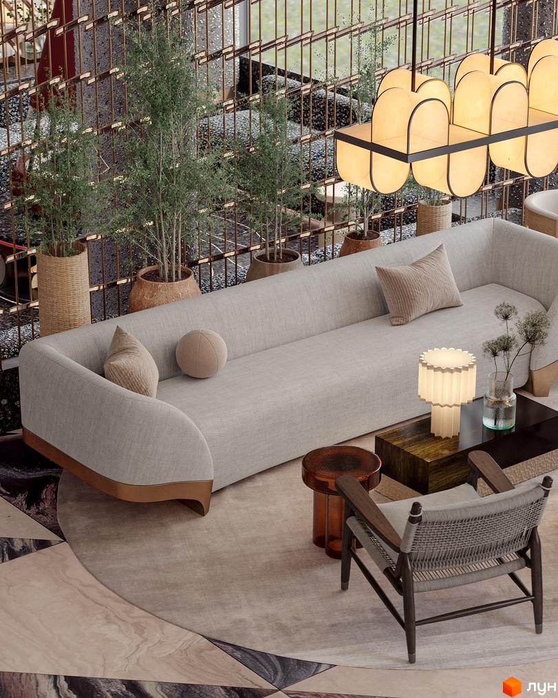 Просторий інтер'єр GRAND SPA RESORT AND CONFERENCE з м'якими меблями, декоративними рослинами та унікальним освітленням. Зона відпочинку.