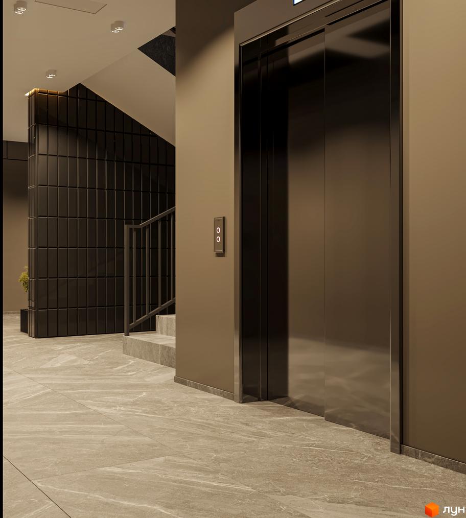 Сучасний житловий комплекс на вулиці Лікарській, 12 з елегантним дизайном та просторим холом. Оцініть комфорт та стиль вашого майбутнього дому.