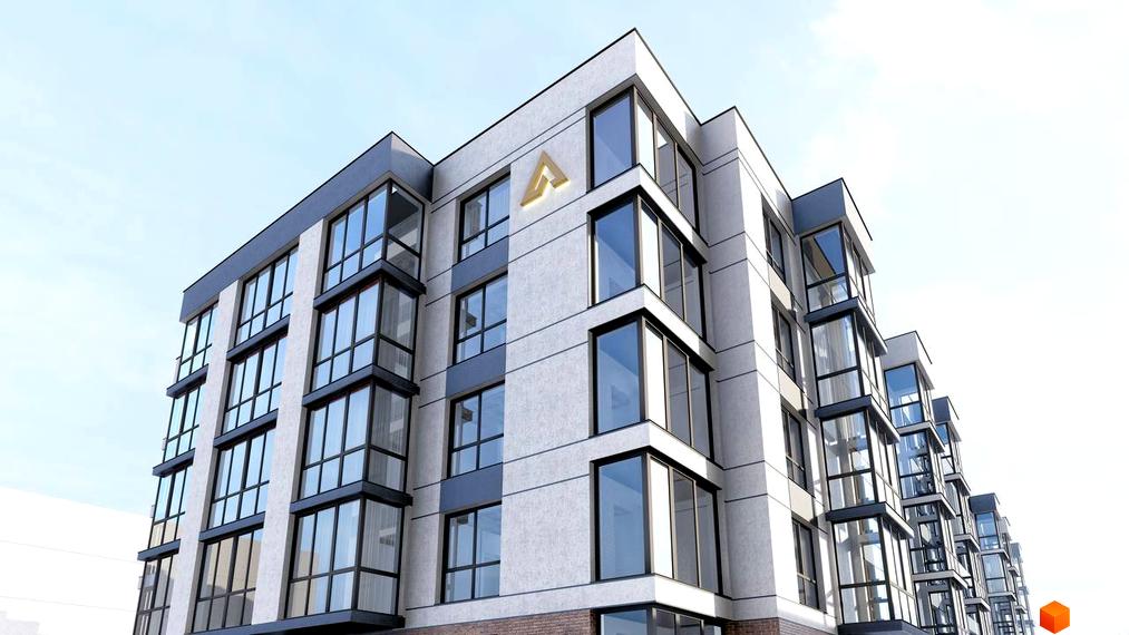 Житловий комплекс ATMOSFERA - це сучасна новобудова з панорамними вікнами та виразним фасадом. Будинок має багатоповерхову структуру з балконами та лоджіями.