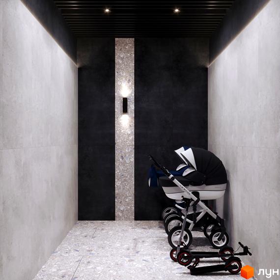 Житловий комплекс SKYLINE: сучасний дизайн фасаду та зручна прибудинкова територія з дитячими майданчиками та зонами відпочинку.