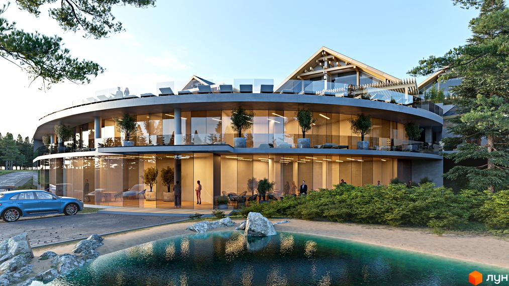 КМ FOMICH TOWN - це сучасна новобудова з панорамним склінням та терасами, розташована біля водойми з доглянутою прибудинковою територією.