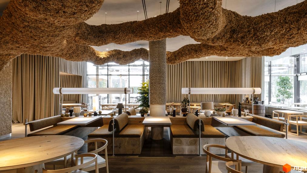 Апарт-комплекс Mountain Residence з оригінальним дизайном інтер'єру та природними матеріалами. Простір наповнений світлом та затишком, створюючи унікальну атмосферу для відпочинку.