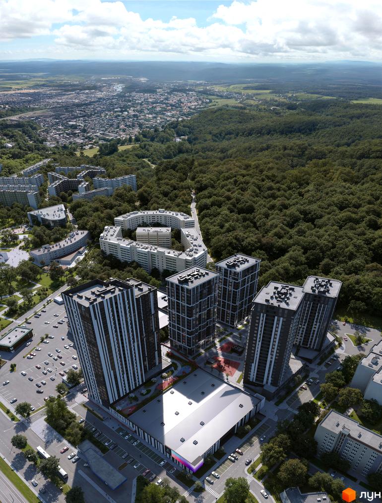 Житловий комплекс Avalon Up – це сучасна новобудова з високими будинками та доглянутою прибудинковою територією. На території комплексу є паркінг, дитячі майданчики та зелені зони.