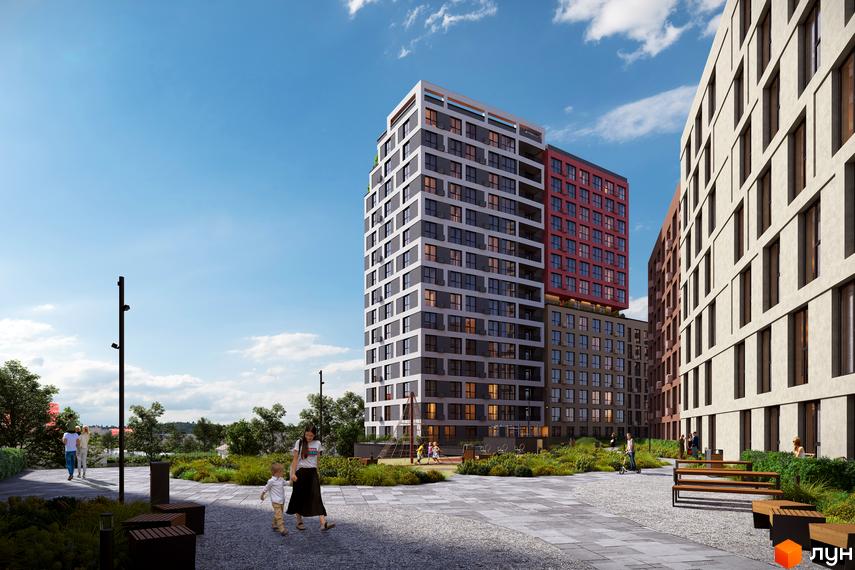 Житловий комплекс Brother – це сучасна новобудова з багатоповерховими будинками та упорядкованою прибудинковою територією з зонами відпочинку.