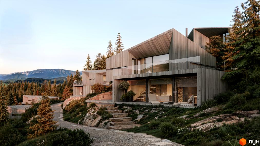 Котеджне містечко КМ Kryla Karpaty by Edem – це дерев'яні будинки з панорамними вікнами, розташовані серед гір та лісу. Навколо комплексу – мальовничі схили та кам'яні стежки.