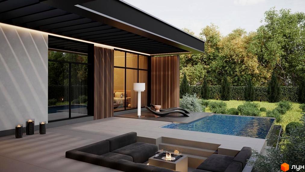 Котеджне містечко RAY-ELENOVKA. Сучасний будинок з басейном та зоною відпочинку на прибудинковій території.