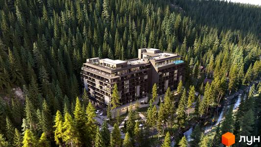 Апарт-готель MELIS, розташований серед високих ялин, з басейном на даху та терасами. Навколо комплексу - мальовнича природа та річка.