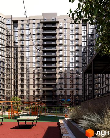 Житловий комплекс Real Park Nova має багатоповерховий будинок зі світлої цегли. На прибудинковій території розташовані дитячий майданчик та зони відпочинку.