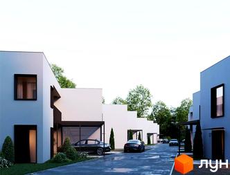 Котеджне містечко TARASIVKA FORREST. Сучасні будинки з панорамними вікнами та доглянутою прибудинковою територією з паркуванням.