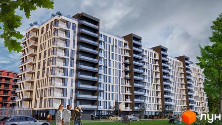 Житловий комплекс SKYLINE - це багатоповерхова новобудова з балконами та панорамними вікнами. На прибудинковій території розташовані зелені зони та місця для відпочинку.